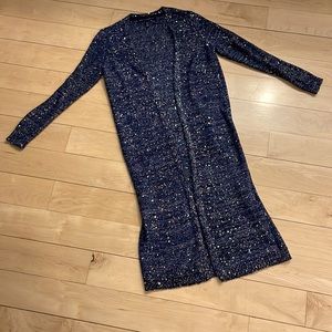 White House Black Market long sequin sweater